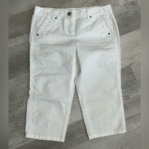 White petite capris from Ann Taylor